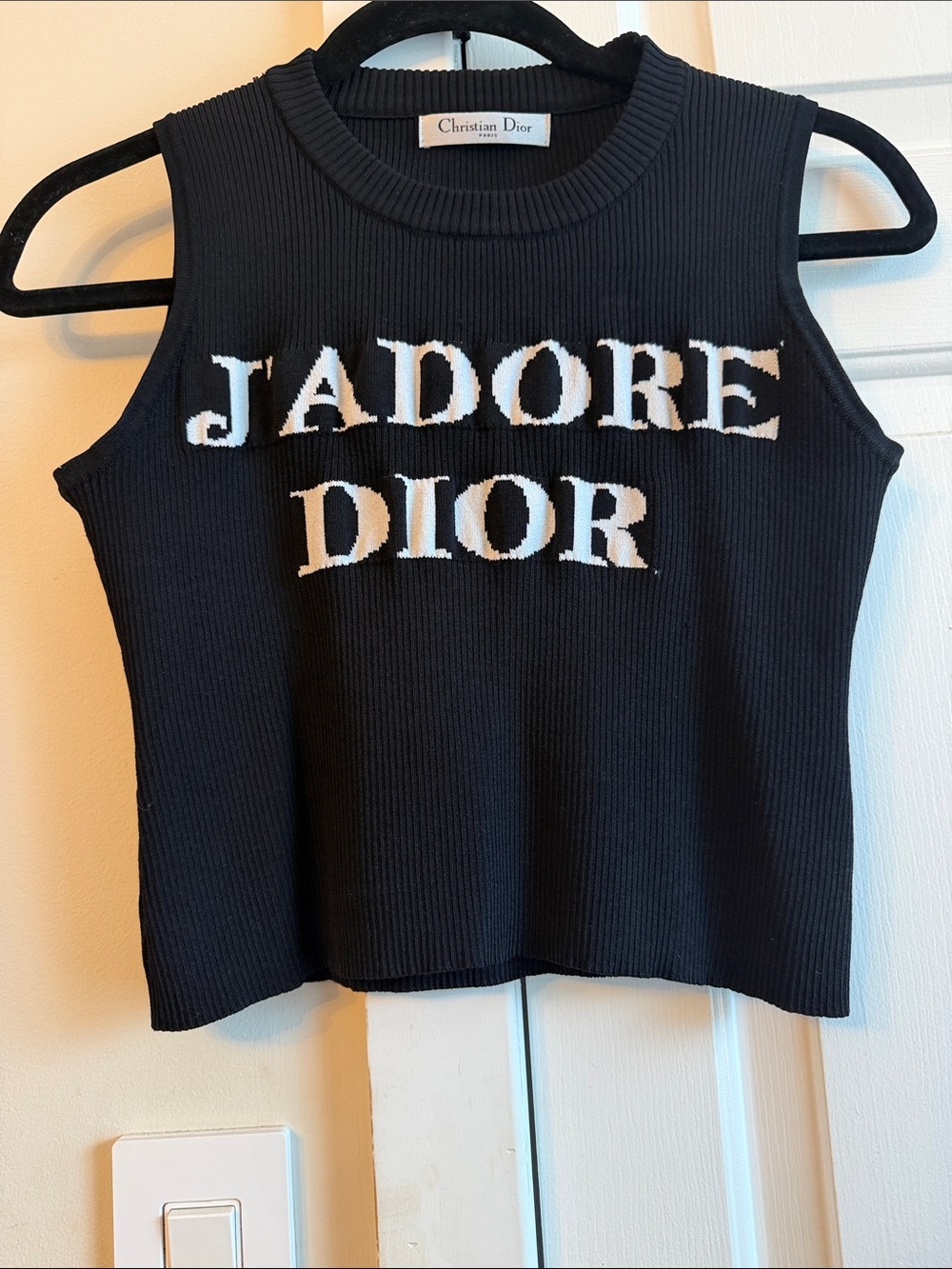Black Knit Sleeveless Tank